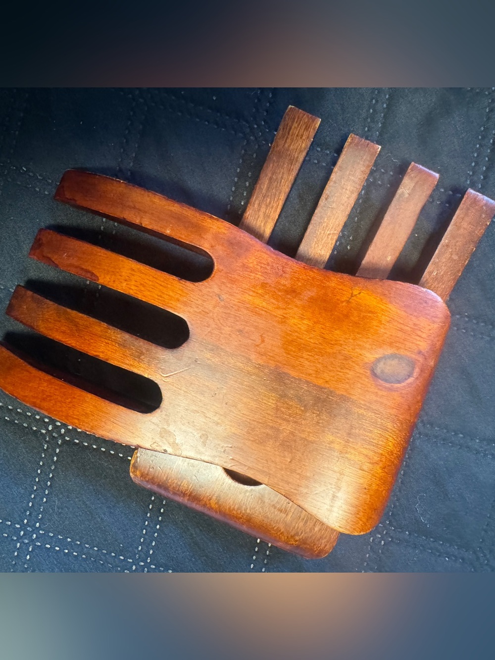 Handcrafted Solid Wood Salad Tossers